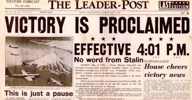 Leader Post May 8, 1945